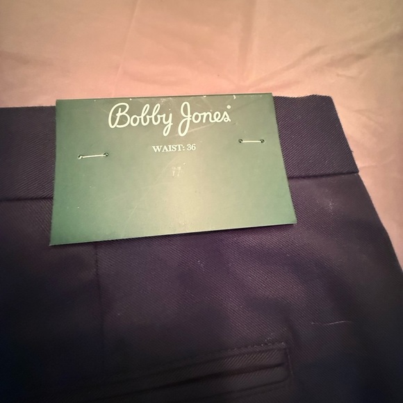 NWT Bobby Jones Men's Pleat Front Golf Shorts - Navy Size 36 6”Inseam MSRP $110 - Picture 6 of 10
